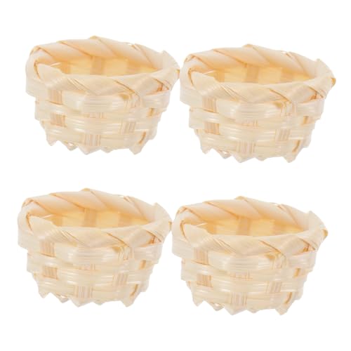 HONITANO 4 Stück Teiliges Miniatur Bambuskorb Handgewebt Kleine Geflochtene Körbe für Puppenhaus DIY Basteln Fotografie Requisiten Realistische Mini Hausdekoration Vielseitig Einsetzbar HONITANO 4 Stück Teiliges Miniatur Bambuskorb Handgewebt Kleine Geflochtene Körbe für Puppenhaus DIY Basteln Fotografie Requisiten Realistische Mini Hausdekoration Vielseitig Einsetzbar von HONITANO