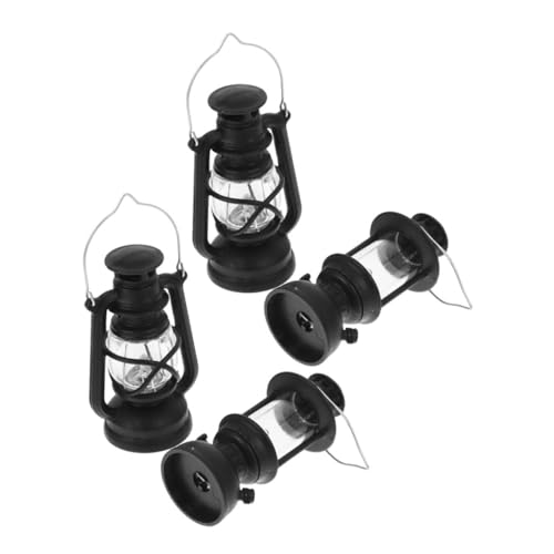 HONITANO 4stücke Retro-petroleumlampe Für Puppenhaus Vintage-Design Kleine Miniaturlampe Miniatur-petroleumlampe Mit Beleuchtung Puppenhaus-Dekoration Miniatur-landschaftsornament Winzige von HONITANO