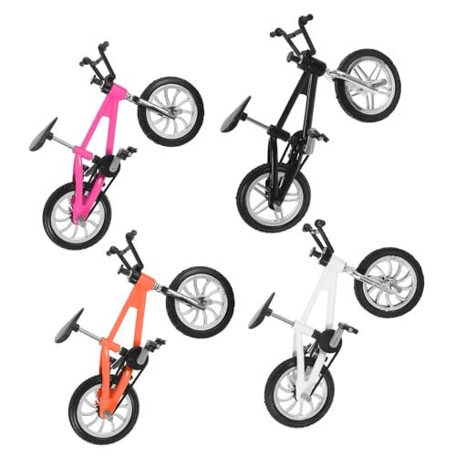 HONITANO 4 Stück Teiliges Miniatur Mountainbike Modell aus Legierung Realistische Finger Fahrrad Spielzeuge in Monochrom und Orange Detailgetreue Mountainbike Nachbildung für Sammler und HONITANO 4 Stück Teiliges Miniatur Mountainbike Modell aus Legierung Realistische Finger Fahrrad Spielzeuge in Monochrom und Orange Detailgetreue Mountainbike Nachbildung für Sammler und von HONITANO
