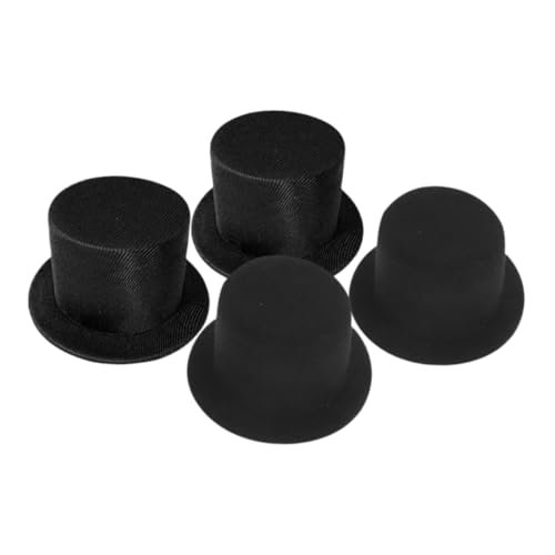 HONITANO 4 Stück Teiliges Miniatur Schneemann Hut aus Robustem Kleine DIY Weihnachtshüte für Puppen Vielseitige Bastelmützen in Schwarz für Weihnachtsdekoration und Handarbeiten HONITANO 4 Stück Teiliges Miniatur Schneemann Hut aus Robustem Kleine DIY Weihnachtshüte für Puppen Vielseitige Bastelmützen in Schwarz für Weihnachtsdekoration und Handarbeiten von HONITANO