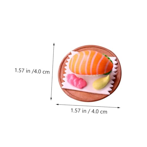 HONITANO 4 Stück Teiliges Miniatur Sushi Dekorationsset aus Langlebigem Realistische Farbenfrohe Puppenhaus Deko Leicht und Tragbar als Kinderspielzeug und HONITANO 4 Stück Teiliges Miniatur Sushi Dekorationsset aus Langlebigem Realistische Farbenfrohe Puppenhaus Deko Leicht und Tragbar als Kinderspielzeug und von HONITANO
