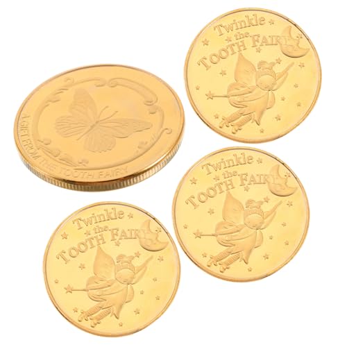HONITANO 4 Stück Teiliges Münzen Medaillen mit Feiner Verarbeitung und Dekorativem Schmetterlingsdesign Belohnungsspielzeug für Zahnausfall und Kreatives Basteln HONITANO 4 Stück Teiliges Münzen Medaillen mit Feiner Verarbeitung und Dekorativem Schmetterlingsdesign Belohnungsspielzeug für Zahnausfall und Kreatives Basteln von HONITANO