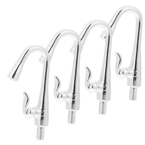 HONITANO 4 Stück Teiliges Puppenhauszubehör Miniatur Wasserhahn aus Kunststoff Realistische Silberne Küchen und Badezimmerausstattung Langlebiges DIY Accessoire für Miniaturhäuser HONITANO 4 Stück Teiliges Puppenhauszubehör Miniatur Wasserhahn aus Kunststoff Realistische Silberne Küchen und Badezimmerausstattung Langlebiges DIY Accessoire für Miniaturhäuser von HONITANO