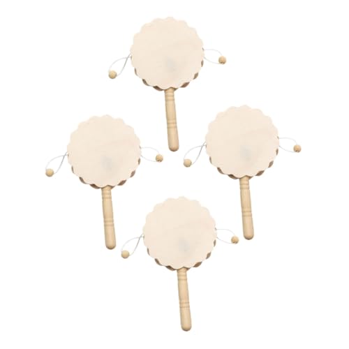 HONITANO 4 Stück Unfertige Rasseltrommel aus Holz DIY Malspielzeug Glatte Oberfläche zum Bemalen Handliches Percussion Instrument für Fördert Kreativität und Feinmotorik HONITANO 4 Stück Unfertige Rasseltrommel aus Holz DIY Malspielzeug Glatte Oberfläche zum Bemalen Handliches Percussion Instrument für Fördert Kreativität und Feinmotorik von HONITANO