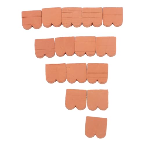 HONITANO 40 Stück Maßstab Realistische DIY Dachziegel aus Bruchsicher für Puppenhaus Gartenmodelle Kreatives Basteln und Dekorative Miniaturhäuser Braun von HONITANO