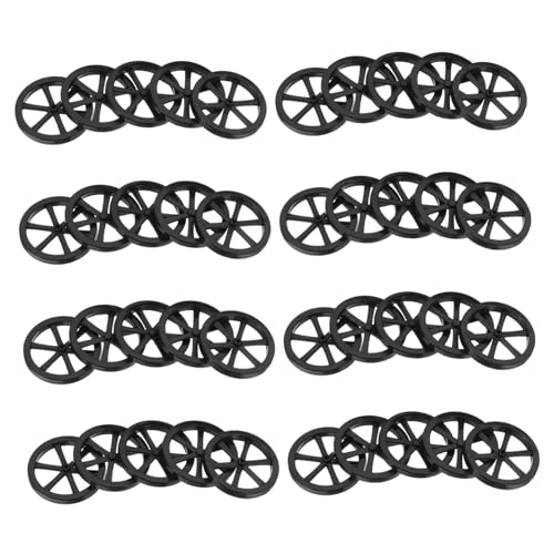 HONITANO 40 Stück Modellräder Spielzeugauto DIY Räder Modelle Basteln Autoräder Autoräder Zusammenbauen Rad Spielzeugräder Für Spielzeugautos Modellauto Ersatzräder Bastelräder von HONITANO