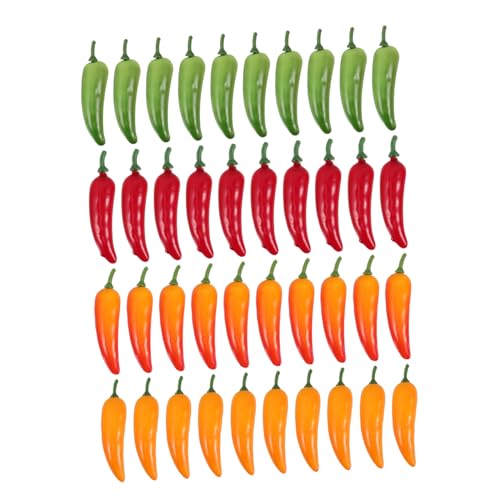 HONITANO 40stücke Künstliche Chili Modelle Lebensechte Simulation Gemüse Dekoration Für Küche Und Party Inklusive Rote Grüne Und Gelbe Paprika Vielseitige Verwendungsmöglichkeiten HONITANO 40stücke Künstliche Chili Modelle Lebensechte Simulation Gemüse Dekoration Für Küche Und Party Inklusive Rote Grüne Und Gelbe Paprika Vielseitige Verwendungsmöglichkeiten von HONITANO