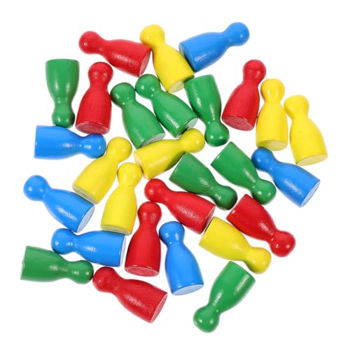 HONITANO 40 Stück Teiliges Holz Schachfiguren Ersatzset Stabile Handgefertigte Spielfiguren in Farben Rot Gelb Blau Grün Leicht Tragbar für Schachbrett und Brettspiele Zubehör HONITANO 40 Stück Teiliges Holz Schachfiguren Ersatzset Stabile Handgefertigte Spielfiguren in Farben Rot Gelb Blau Grün Leicht Tragbar für Schachbrett und Brettspiele Zubehör von HONITANO