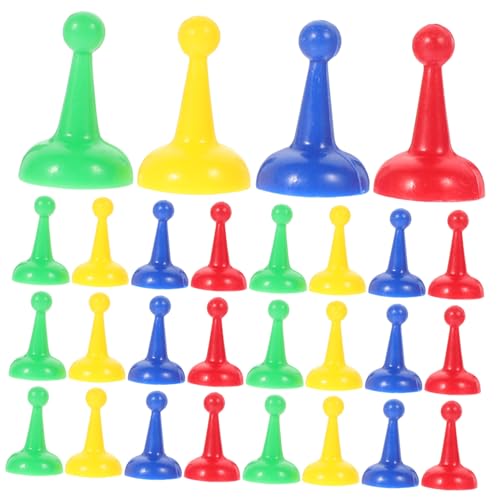 HONITANO 40 Stück Teiliges Kunststoff Schachfiguren Leicht und Kompakt Glatte Oberfläche Ersatz für Verlorene Schachsteine Geeignet als Brettspiel Zubehör und Spielfiguren für Unterwegs von HONITANO