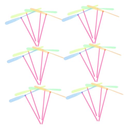HONITANO 40 Stück Teiliges Outdoor Flugspielzeug Bunte Handpropeller Spielzeuge für Interaktive Fliegende Libellen Fördert Koordination und Geschicklichkeit für Garten und Zufällige Farbe von HONITANO