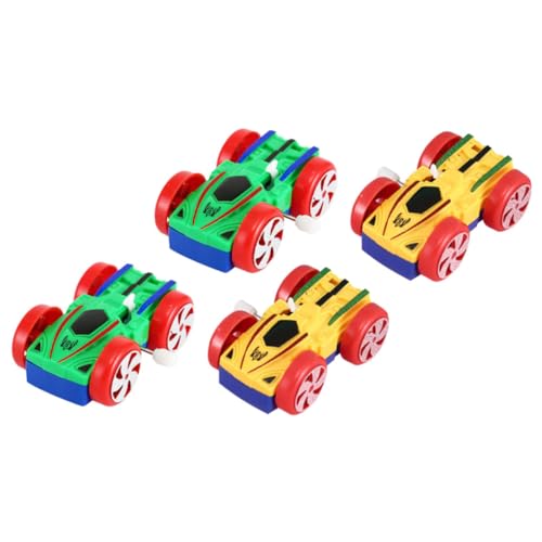HONITANO 4Stücke Doppelseitiges Auto Wind Up Teilig Cartoon Design für Energiesparend Einfach zu Bedienen Leuchtende Farben für Kleinkinder und Spielspaß mit Freunden von HONITANO