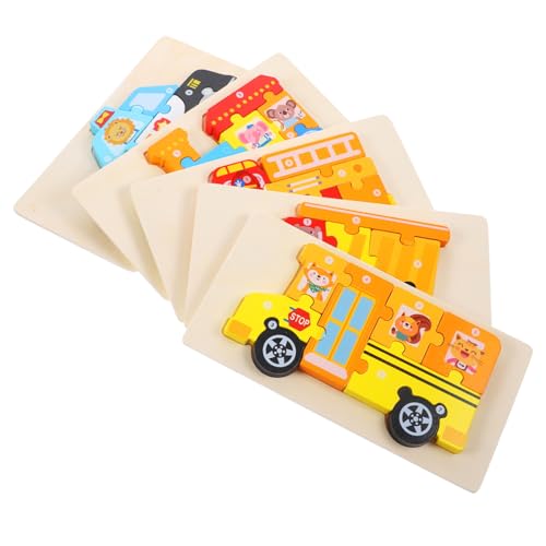 HONITANO 5 Sätze Teiliges Holzpuzzle für Pädagogisches Lernspielzeug mit Farbenfrohen Feuerwehr Bus und Zugmotiven Sicheres Langlebiges Holzspielzeug Form und Farberkennung HONITANO 5 Sätze Teiliges Holzpuzzle für Pädagogisches Lernspielzeug mit Farbenfrohen Feuerwehr Bus und Zugmotiven Sicheres Langlebiges Holzspielzeug Form und Farberkennung von HONITANO