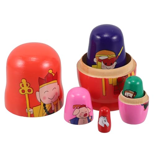 HONITANO 5 Stück 5 Matroschka Handgemachtes Russisches Nistpuppenspielzeug Nussknacker Nistpuppen Stapelpuppen Nistend Nistpuppen Aus Silikon Russische Puppen Für Dalls Hölzern von HONITANO
