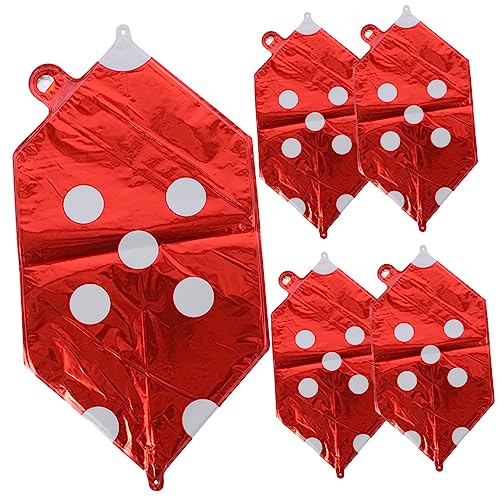 HONITANO 5 Stück Ballon Groß Für Fiesta Pastell Luftballons in Verschiedenen Farben Geburtstag Luftballons Sortiert Riesige Partydekorationen Folienballons Rot Aluminiumfolie von HONITANO