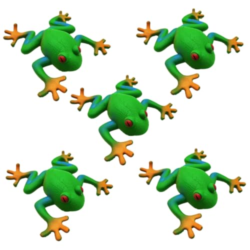 HONITANO 5 Stück Frosch- Zum Stressabbau Kleine Frösche Matschiger Frosch Stressball Zappelspielzeug Frosch Fidgets Für Das Klassenzimmer Green Weiches Gummi HONITANO 5 Stück Frosch- Zum Stressabbau Kleine Frösche Matschiger Frosch Stressball Zappelspielzeug Frosch Fidgets Für Das Klassenzimmer Green Weiches Gummi von HONITANO