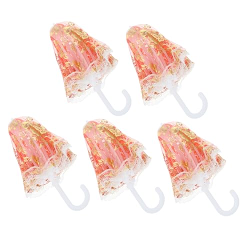 HONITANO 5 Stück Mini Sonnenschirm Teiliges Miniatur Spitzen Parasol Dekoration für Puppenhaus Spielhaus Zubehör Zufällige Muster und Farben Zufällige Farbe HONITANO 5 Stück Mini Sonnenschirm Teiliges Miniatur Spitzen Parasol Dekoration für Puppenhaus Spielhaus Zubehör Zufällige Muster und Farben Zufällige Farbe von HONITANO