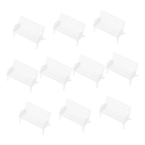 HONITANO 5 Stück Miniatur Kunststoff Stuhl Klein Leicht Robust für Puppenhaus Dekoration Desktop Ornament Vielseitig für Mini Landschaft Zubehör von HONITANO