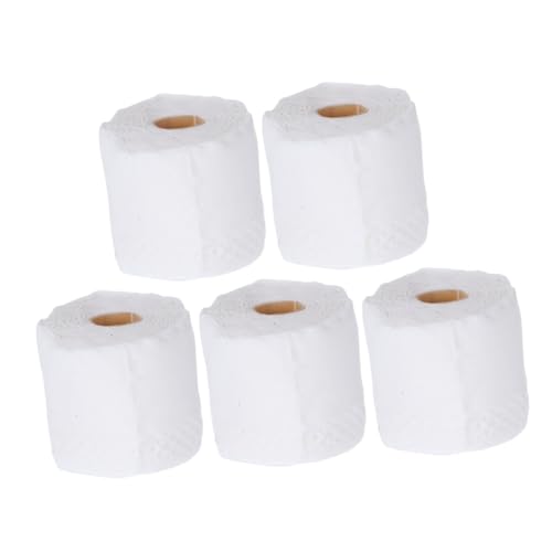 HONITANO 5 Stück Miniatur Puppenhaus Toilettenpapierrollen Realistische Dekoration für Rollenspiele Leicht und Tragbar für Puppenhaus Zubehör und Kreative Spielideen HONITANO 5 Stück Miniatur Puppenhaus Toilettenpapierrollen Realistische Dekoration für Rollenspiele Leicht und Tragbar für Puppenhaus Zubehör und Kreative Spielideen von HONITANO