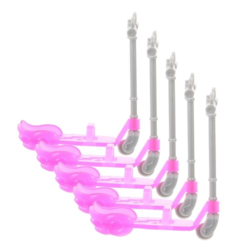 HONITANO 5 Stück Puppenhaus-Riemenscheibe Roller Tretroller Puppenhausfahrzeug Kinderroller playcars Puppenroller für Puppen-Mini-Scooter Plastik von HONITANO