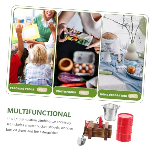HONITANO 5 Stück Rc Crawler Zubehör Realistische Simulation mit Mini Ölfass Feuerlöscher Holzbox Wasserkanne Kleine Schaufeln für Detailgetreues Kletterauto Dekor HONITANO 5 Stück Rc Crawler Zubehör Realistische Simulation mit Mini Ölfass Feuerlöscher Holzbox Wasserkanne Kleine Schaufeln für Detailgetreues Kletterauto Dekor von HONITANO