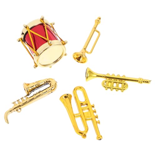 HONITANO 5 Stück Rollenspielinstrumente Puppenhaus Mini Musikinstrumente Mini Instrumente Miniatur Musikalische Mini Puppeninstrument Dekorationen Puppenhaus Zubehör Trompetenmodell HONITANO 5 Stück Rollenspielinstrumente Puppenhaus Mini Musikinstrumente Mini Instrumente Miniatur Musikalische Mini Puppeninstrument Dekorationen Puppenhaus Zubehör Trompetenmodell von HONITANO