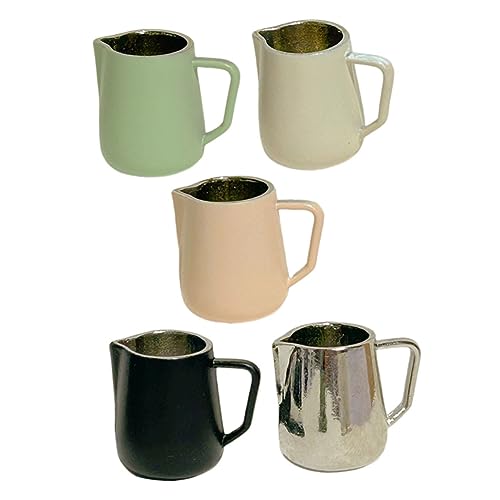 HONITANO 5 Stück Tassen Puppenhaus-Milchkännchen Kaffeetasse Coffee Lover kaffeeliebhaber Milchaufschäumer Zubehör Mini-Hauskaffeekannen winzige Milchschaumbecher Milchkrugbecher Legierung HONITANO 5 Stück Tassen Puppenhaus-Milchkännchen Kaffeetasse Coffee Lover kaffeeliebhaber Milchaufschäumer Zubehör Mini-Hauskaffeekannen winzige Milchschaumbecher Milchkrugbecher Legierung von HONITANO