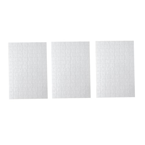 HONITANO 5 Stück Teiliges Blanko Puzzle aus Robustem Papier zum Selbstgestalten Bemalbar mit Stiften und Farbe DIY Jigsaw Puzzles für Kreative Bastelprojekte bei Geburtstagen und Feiern von HONITANO