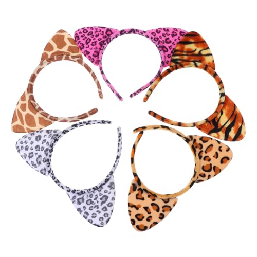 HONITANO 5 Stück Teiliges Leoparden Katzenohren Haarreif aus Strapazierfähigem Lustiges Tier Kostümzubehör für Erwachsene für Karneval Partys und Kostümfeiern von HONITANO