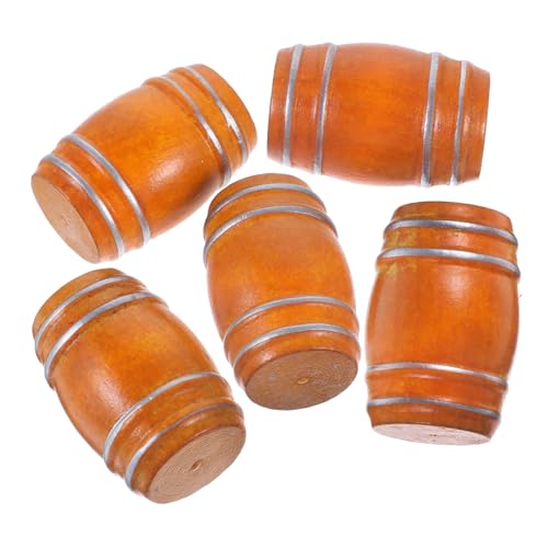 HONITANO 5 Stück Teiliges Mini Holzfass Handgefertigte Puppenhaus Dekoration Detailreiche Miniatur Bierfässer für Puppenhaus Bar Zubehör Romantische Mikro Landschaft Verzierung HONITANO 5 Stück Teiliges Mini Holzfass Handgefertigte Puppenhaus Dekoration Detailreiche Miniatur Bierfässer für Puppenhaus Bar Zubehör Romantische Mikro Landschaft Verzierung von HONITANO