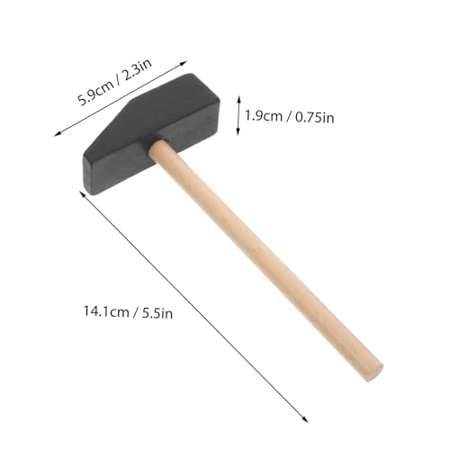 HONITANO 5 Stück Teiliges Mini Holzhammer für Sicherer Kleiner Holzhammer aus Massivem Holz Kreatives DIY zum Bauen und Zerlegen von Holzhaus und Spielblöcken Pädagogisch Fördernd für von HONITANO