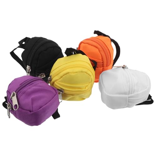HONITANO 5 Stück Teiliges Mini-Rucksack-schlüsselanhänger- Vielseitige Zipper-münztasche als Schlüsselring und Schmuck Kleine Reise-geldbörse für Jungen Mädchen in Schwarz Gelb Orange HONITANO 5 Stück Teiliges Mini-Rucksack-schlüsselanhänger- Vielseitige Zipper-münztasche als Schlüsselring und Schmuck Kleine Reise-geldbörse für Jungen Mädchen in Schwarz Gelb Orange von HONITANO