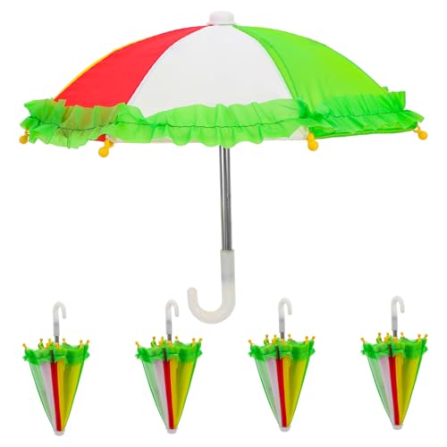 HONITANO 5 Stück Teiliges Miniatur Puppenhaus Regenschirm Bunte Kleine Spielzeugschirme mit Glatter Oberfläche Dekorative Mini Ornamente für DIY Puppenhausgestaltung Handliches Zubehör für HONITANO 5 Stück Teiliges Miniatur Puppenhaus Regenschirm Bunte Kleine Spielzeugschirme mit Glatter Oberfläche Dekorative Mini Ornamente für DIY Puppenhausgestaltung Handliches Zubehör für von HONITANO