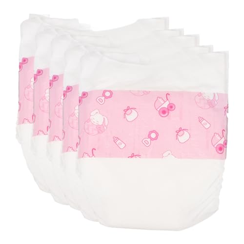 HONITANO 5 Stück Teiliges Puppenwindel aus Leichtem Strapazierfähigem Material Klassische Passform für Reborn Puppen Realistisches Design für Interaktives Spiel und Puppenzubehör von HONITANO