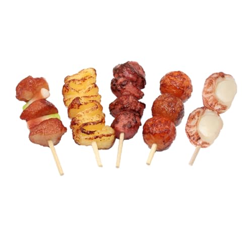 HONITANO 5 Stück Teiliges Realistischer Grillspieße Gefälschtes Grillfleisch Pädagogisches Küchenspielzeug für Haus Rollenspiele Dekoration Küche Restaurant HONITANO 5 Stück Teiliges Realistischer Grillspieße Gefälschtes Grillfleisch Pädagogisches Küchenspielzeug für Haus Rollenspiele Dekoration Küche Restaurant von HONITANO