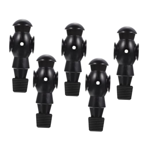 HONITANO 5 Stück Tischfußballspieler Ersatzteile Schwarz Leichte Standardgroße Fußball Männer für Kickertisch Einfach zu Montieren Klare Farbdrucke für Turnierspiel Geeignet von HONITANO