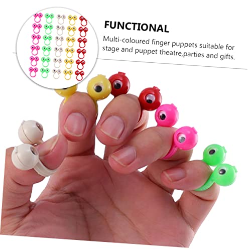 HONITANO 50 Stück Bunte Augen Fingerpuppen Ringe Lustige Lernspielzeuge für Kreative Fingerspielzeuge Gehirn und Farbwahrnehmung für Spielerisches Lernen und Spaß von HONITANO