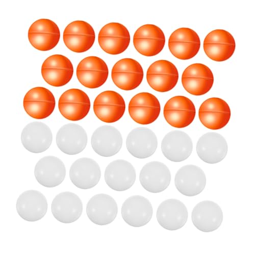 HONITANO 50 Stück Lotteriekugeln aus Kunststoff zum Öffnen Wiederverwendbare PVC Spielbälle für Tombola Gewinnspiele und Partyspiele Orange und Weiß Praktische Lottokugeln für von HONITANO