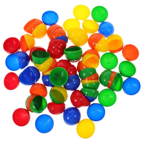 HONITANO 50 Stück Öffnungsbare Lose Kugeln Bunte Kunststoff Loskugeln für Partyspiele Tombola Bastelbedarf und Festliche Aktivitäten von HONITANO