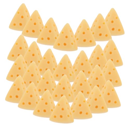HONITANO 50 Stück Teiliges DIY Bastelset mit Lifelike Käse Modellen Filigrane Käseanhänger für Schmuck Mini Dessert Dekorationen Bastelaccessoires für Handyhüllen Geschenkideen und Foto von HONITANO