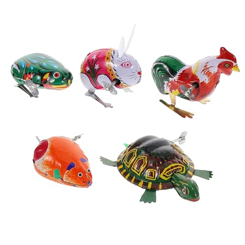 HONITANO 5Stücke Aufziehspielzeug aus Nostalgische Tierfiguren für Kindergeburtstage und Partys Enthält Frosch Schildkröte Kaninchen Interaktives für Kreative HONITANO 5Stücke Aufziehspielzeug aus Nostalgische Tierfiguren für Kindergeburtstage und Partys Enthält Frosch Schildkröte Kaninchen Interaktives für Kreative von HONITANO