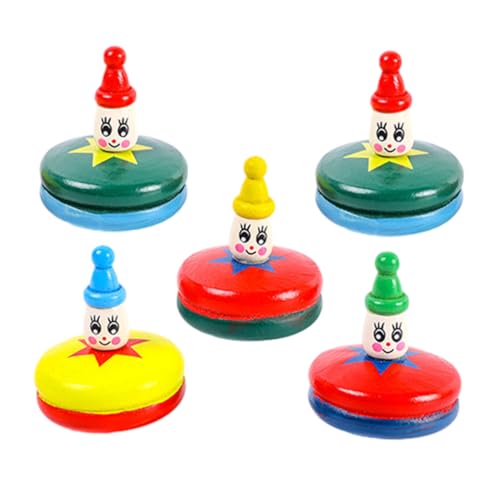HONITANO 5Stücke Holz Cartoon Gyroskope Tragbares Gyroskop Für Handbetriebene Kreiselspielzeuge Bunten Farben Partygeschenk Und Lustiges Für Jungen HONITANO 5Stücke Holz Cartoon Gyroskope Tragbares Gyroskop Für Handbetriebene Kreiselspielzeuge Bunten Farben Partygeschenk Und Lustiges Für Jungen von HONITANO
