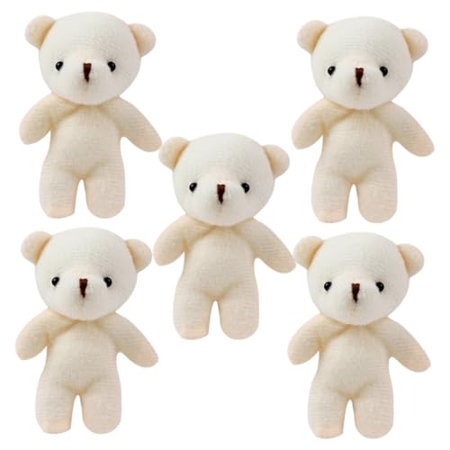 HONITANO 5Stücke Mini Bär Stofftier Weiche Cartoon Bärenpuppen für DIY Projekte Schlüsselanhänger und Dekoration für Hochzeiten und Partys HONITANO 5Stücke Mini Bär Stofftier Weiche Cartoon Bärenpuppen für DIY Projekte Schlüsselanhänger und Dekoration für Hochzeiten und Partys von HONITANO