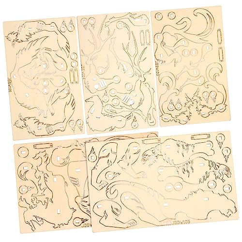 HONITANO 5Stücke Teiliges Holzpuzzle Tiermodell für Interaktives Rätselspielzeug aus Sicherem Holz Fördert Kreativität und Geduld Lernspielzeug für Jungen und Ab Jahren HONITANO 5Stücke Teiliges Holzpuzzle Tiermodell für Interaktives Rätselspielzeug aus Sicherem Holz Fördert Kreativität und Geduld Lernspielzeug für Jungen und Ab Jahren von HONITANO