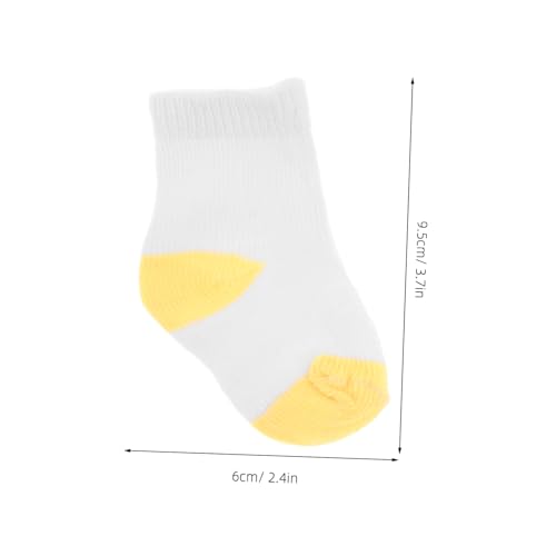 HONITANO 6 Paare Bunte Kurzsocken für Puppen Strapazierfähige Puppensocken als Modisches Puppenzubehör für Kreatives Ankleiden und Fantasievolles mit Doll Kostüm Zubehör von HONITANO