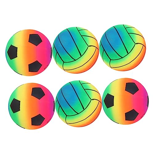 HONITANO 6 Stück Aufblasbarer Bunter Strandball PVC für Strand und Sommeraktivitäten Sicheres Material Einfach zu Aufblasen Vielseitig Einsetzbar HONITANO 6 Stück Aufblasbarer Bunter Strandball PVC für Strand und Sommeraktivitäten Sicheres Material Einfach zu Aufblasen Vielseitig Einsetzbar von HONITANO