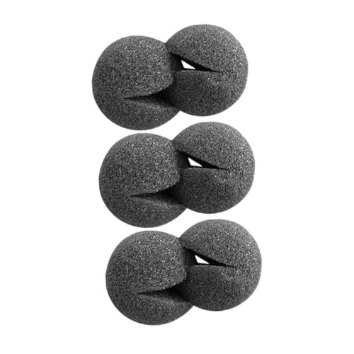 HONITANO 6 Stück Clownnasenzubehör Schwarzer Clown -nasenschwamm Ball Bühnenaufführungs-Requisiten Schwarze Clownnase Für Halloween-Clown-Nase Schaum Stütze Weihnachten Party Black von HONITANO