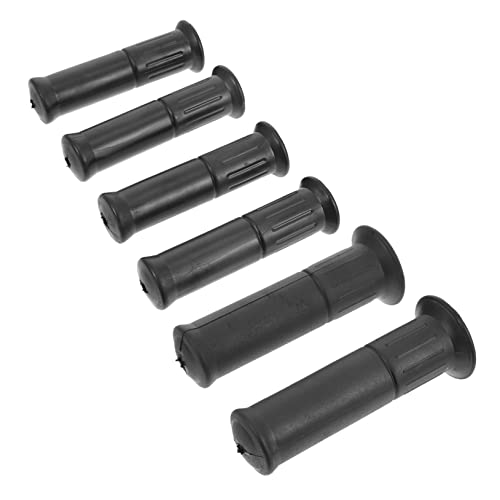HONITANO 6 Stück Griffabdeckung Griffpolster Griffschutz Griffschoner Griffbezug Griffverlängerung Wagen schubkarre Rohrgriffhülsen Trolley-Griffhüllen Trolley-Griffsättel Gummi Black von HONITANO