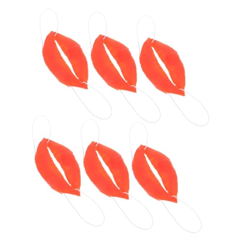 HONITANO 6 Stück Lustige Requisiten Wurst Mund Großes Wurstmaul Gesichts-Cosplay-Wurst-Mund Dekorative Mundstütze Rot Plastik HONITANO 6 Stück Lustige Requisiten Wurst Mund Großes Wurstmaul Gesichts-Cosplay-Wurst-Mund Dekorative Mundstütze Rot Plastik von HONITANO