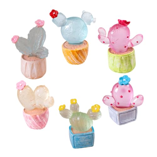 HONITANO 6 Stück Mini Kaktus Figuren Leuchtende Resin Pflanzen für Puppenhaus und Garten Deko Lebensechte Pflanzen für Wohnzimmer Schlafzimmer Büro und Mehr HONITANO 6 Stück Mini Kaktus Figuren Leuchtende Resin Pflanzen für Puppenhaus und Garten Deko Lebensechte Pflanzen für Wohnzimmer Schlafzimmer Büro und Mehr von HONITANO
