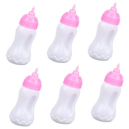 HONITANO 6 Stück Nuckelflasche Babyflaschen Realistisch Lernspielzeug Für Miniaturflaschen Kindergeschenk Geben Vor, Modell Zu Sein Pp von HONITANO